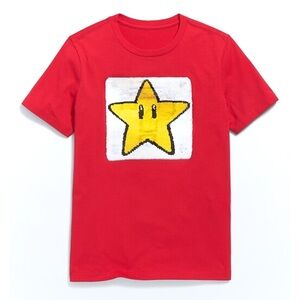 🎮 Super Cute! 90’s Super Mario Bro Sequin-Flip Gamer Tee (Unisex)